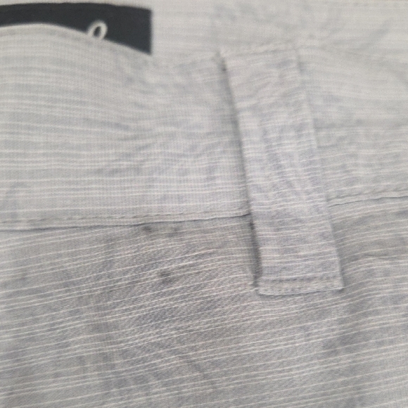 Travis Mathew Men's Flat Front Shorts in Charcoal and Light Gray - Picture 14 of 16